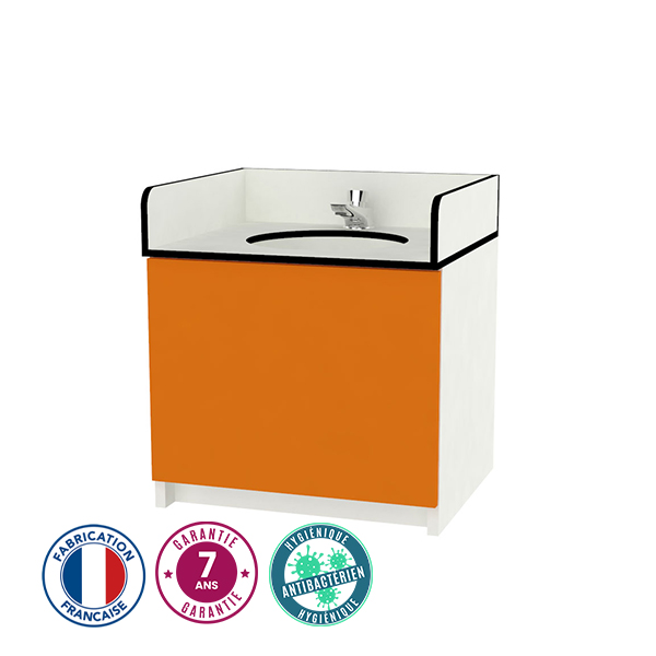 Lavabo-Hauteur-Enfant-Individuel-Orange Lavabo-Hauteur-Enfant-Individuel-Orange
